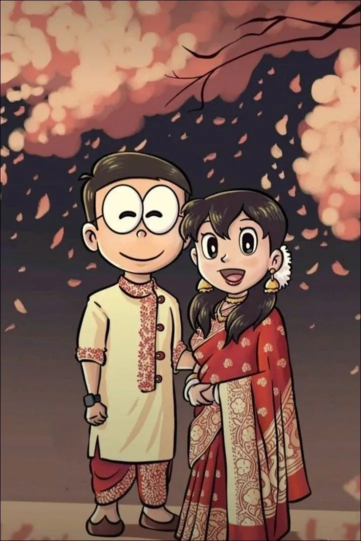 nobita-and-shizuka-love-wallpaper